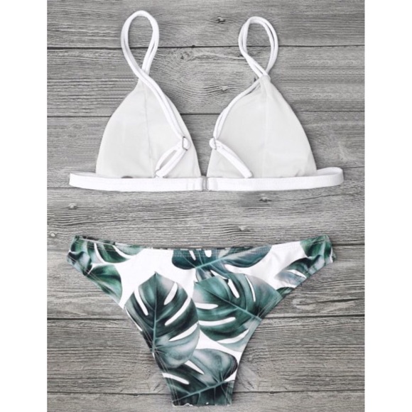 🎉HP🎉 Palm Leaf Two Piece Bikini - Picture 2 of 7